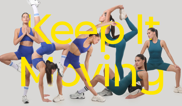 נשים בגדי ספורט באנר פרסומי